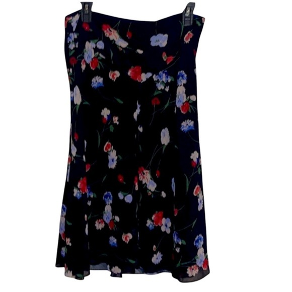 🌹CHAPS NAVY MAXI FLORAL SKIRT - Picture 1 of 5